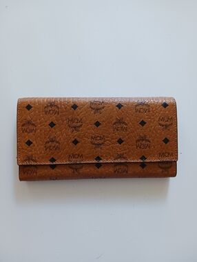 MCM Brown Wallet 7.5" x 4"